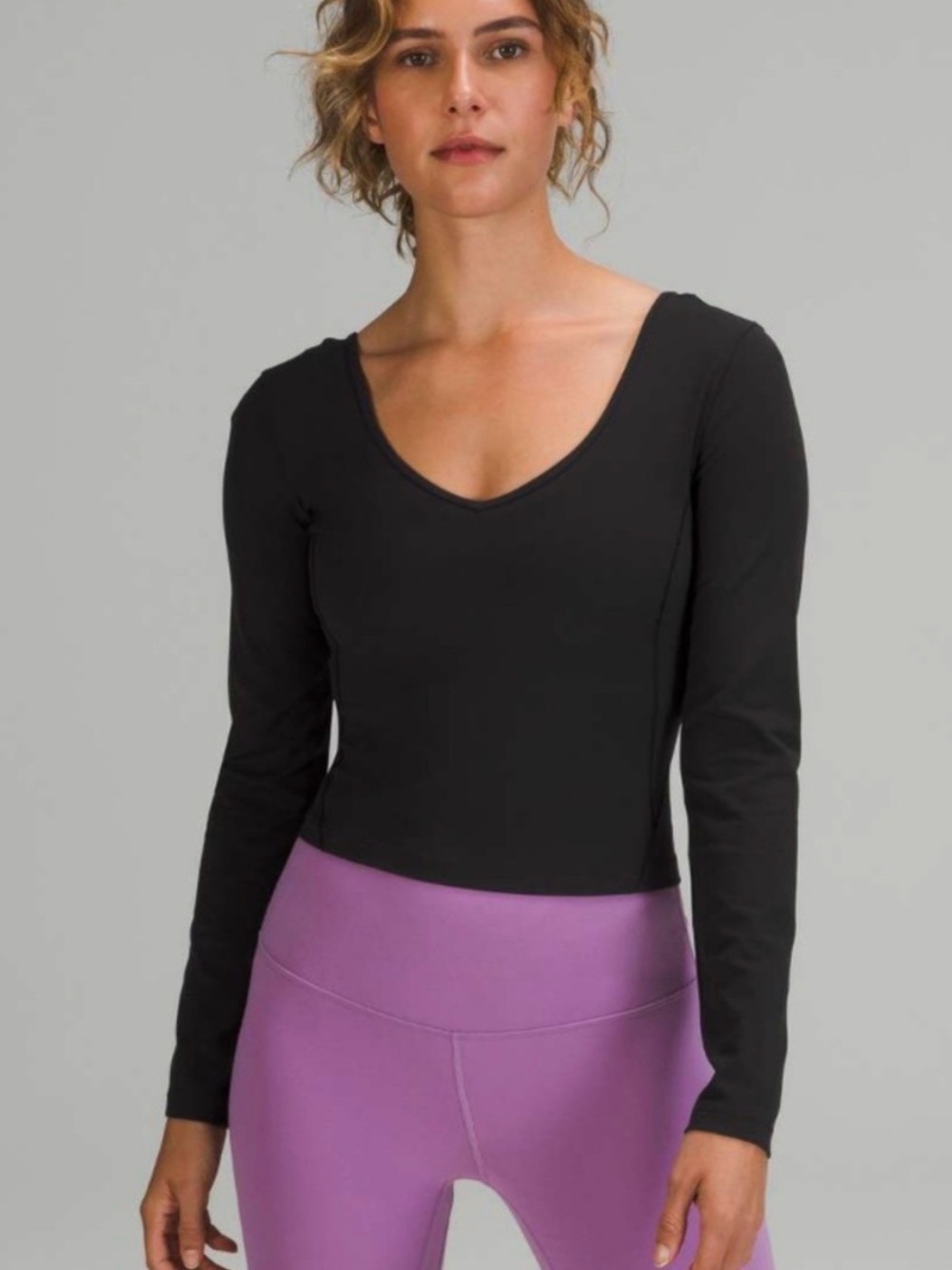 Lululemon Align Black Long-Sleeve V-Neck Top